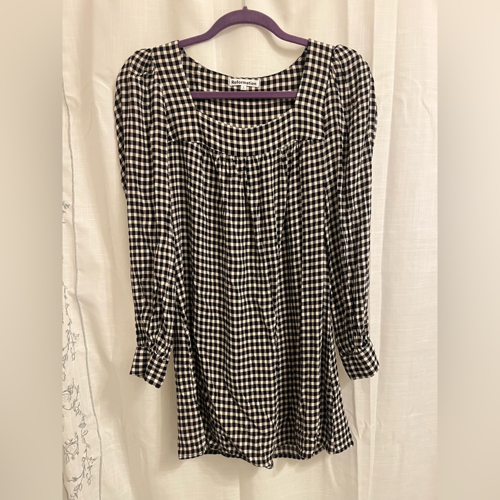 Reformation gingham dress